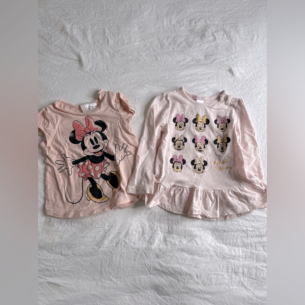 Disney Minnie Mouse Tshirts size 9-12 months and 12-18 months